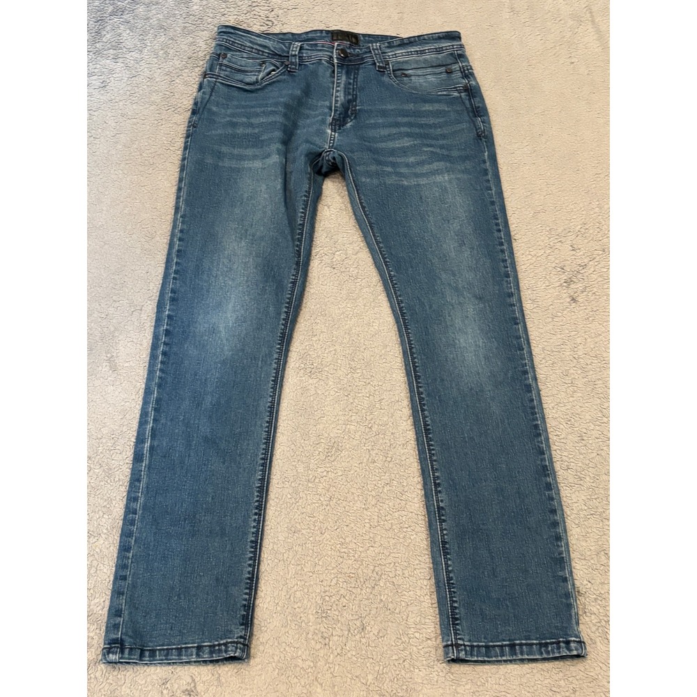 Steves Jeans Mens 30x30 Medium Wash Straight Leg Stretch Denim Blue Jeans